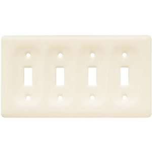   64482 Ceramic Quad Switch Wall Plate, Bisque