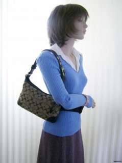   Signature Bleecker Bag Purse Handbag Navy Blue Leather Shoulder  