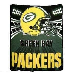 Green Bay Packers Fleece Throw   Green (50x60):  Kitchen 