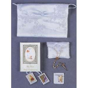  Girls Deluxe First Communion Gift Sets   Pearl Rosary with 