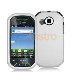 White Hard Rubberized Case Cover for Pantech Crossover  