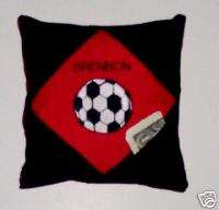 PERSONALIZED Tooth Fairy Pillow for a SOCCER fan  