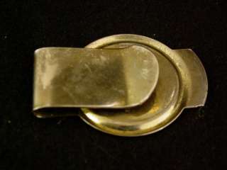 Vtg Faux 1854 Kellogg & Co Coin Money Clip Silver Tone Gold Tone Gift 