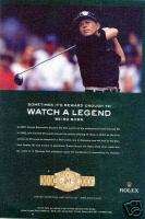 ROLEX Watch Celebrity AD~ANNIKA SORENSTAM~GOLFER~PGA~  