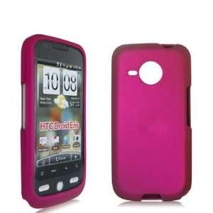  Hot Pink Rubberized Snap On Hard Skin Case Cover for HTC 