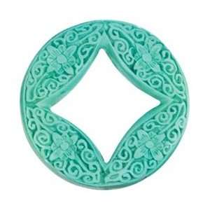  Cousin Beads Jewelry Basics Pendant Sets Teal Donut Resin 