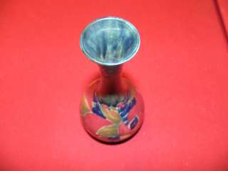 Unusual Signed W. Moorcroft 1913 Pomegranate Flute Vase ~ Beautiful 