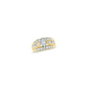 ZALES Marquise Diamond Cathedral Bridge Ring in 14K Gold 1 1/2 CT. T.W 