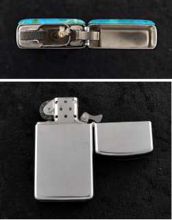 Pc Lot Genuine Turquoise Cased Pocket Knife & Zippo Lighter  