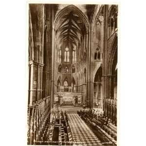   Postcard Choir East, Westminster Abbey London England 