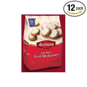 Archway Iced Molasses Cookies, 13.0 Oz Bags (Pack of 12)  