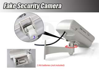 Dummy Fake CCTV IR Wireless Security System Flash Red Led Camera 