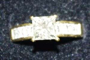 08 CT Certified Princess Cut Diamond Ring VVS2 VS1  