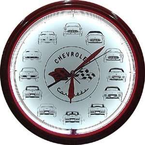  Corvette Cars 20 inch Neon Clock