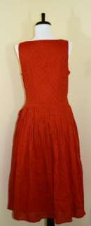JCrew Cotton Cecilia Dress New $158 Retro Orange 10  