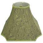  Square Cut Corner Green Silk Embroidered Lamp Shade