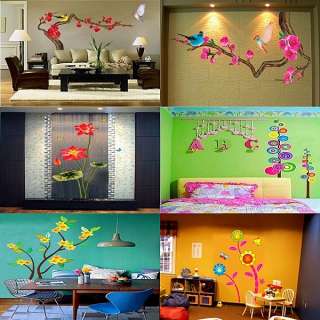 DIY Removable Wall Decals Decor Art Flower Tree Large Vinyl Mural Wall 