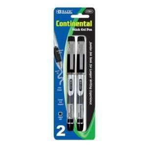 Bazic Continental Needle Tip Gel Ink Pen w/ Grip Case Pack 