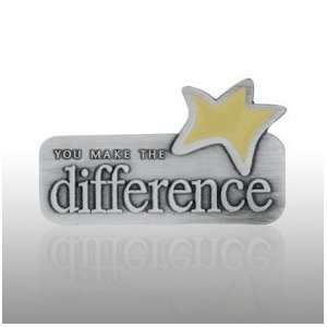  Lapel Pin   You Make the Difference Yellow Star Office 
