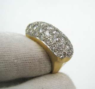  Vintage 5ct Diamond G VS 14K 2 Tone Solid Gold Ring   Size 6  