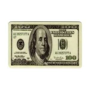 Collectible Phone Card 10u New Issue $100. Bill (USA Currency) With 