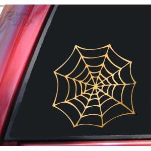  Spider Web Vinyl Decal Sticker   Mirror Gold Automotive
