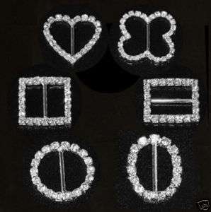 SQUARE RECTANGLE ROUND OVAL HEART RHINESTONE BUCKLES  