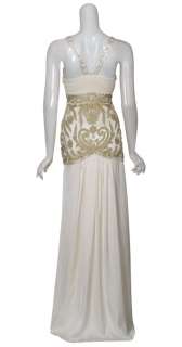 SUE WONG Glam Beaded Ivory Bridal Evening Gown Dress 6 NEW  