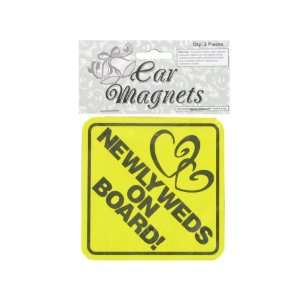  Newlyweds On Board Car Magnets, Set Of 2 