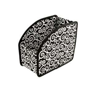  Large Stuff Cubby Black with White Swirls: Home & Kitchen
