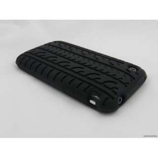 New Black Tire Tread Textured Case Cover for Apple iPhone 3G, 3Gs 
