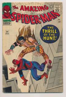    MAN #34 G, Stan Lee, Ditko Art, Kraven, Marvel Comics 1966  