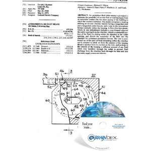    NEW Patent CD for ANTISIPHON FLUID INLET MEANS 