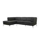 Black Leather Sectional Sofa  