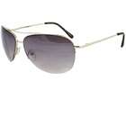    Silver Semi rimless Aviator Sunglasses with Purple black Lenses