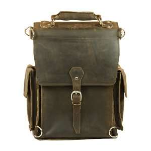  Rugged Buffalo Leather Convertible Hand Backpack Bag 