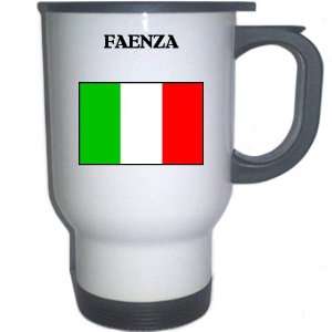 Italy (Italia)   FAENZA White Stainless Steel Mug 