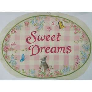  Sweet Dreams Bunny Wall Plaque: Baby
