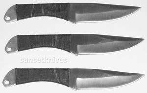 Piece 6.25 Throwing Knife Set with Sheath, Silver Stainless Steel 