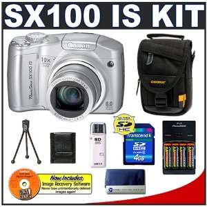  Canon PowerShot SX100IS 8MP Digital Camera with 10x 