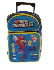 super mario bros large rolling backpack mario large rolling school bag