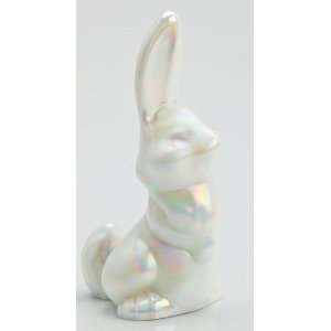 Mosser Glass 6 Standing Rabbit Figurine   Milk Carnival  
