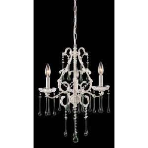  Dimond 4001 3LM 3 Light Chandelier in Antique White and 