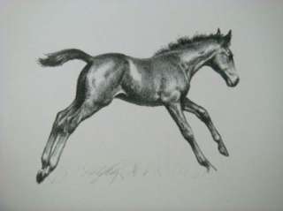 Vintage Original 1948 CW Anderson Horse Print His Day  