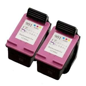   Global Remanufactured Ink Cartridge Replacement for HP 901 (2 Color