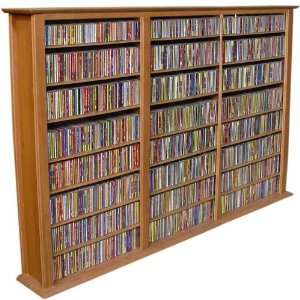  CD DVD Wall Rack Media Storage Tower Oak 2403OA Kitchen 