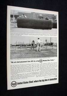 USS STEEL Welded Wire Oak Point Warehouse Bronx 1966 Ad  