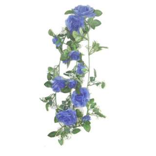 10 P Royal Blue Rose Garland Silk Wedding Flowers Decor  