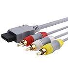 For Nintendo Wii 6Ft 1.8m Grey Audio Video AV Composite Cable Cord