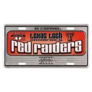  Texas Tech Red Raiders Official Logo Metal License Plate 